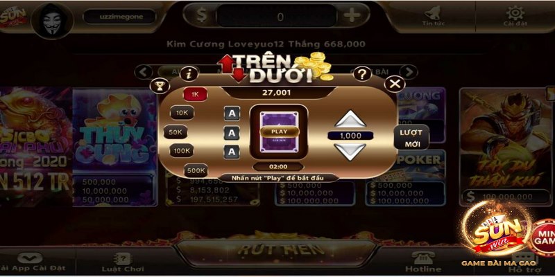 Trên Dưới Sunwin và các chiến thuật chơi game chắc thắng 2 Game Trên Dưới tại SunWin là một trò chơi dễ tiếp cận