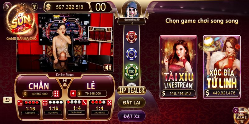 Xóc dĩa online Sunwin thỏa mãn đam mê cá cược kiếm thưởng 3 Bet thủ có thể chơi nhiều game khi đang cược xóc đĩa online Sunwin
